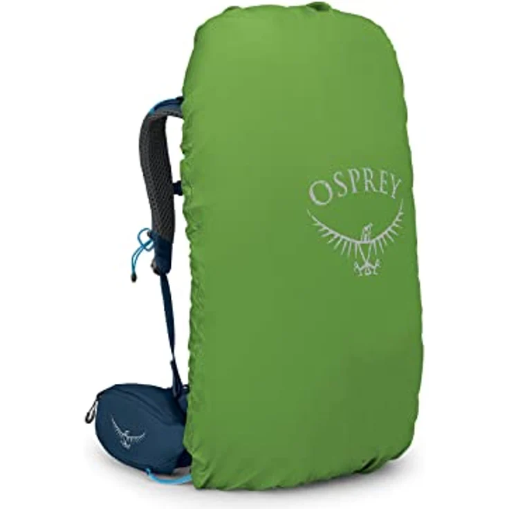Osprey Kestrel 38 Atlas Blue S/M, Wanderrucksack mit integrierter Regenhülle und einstellbarer AirScape Rückenplatte – Bild 3