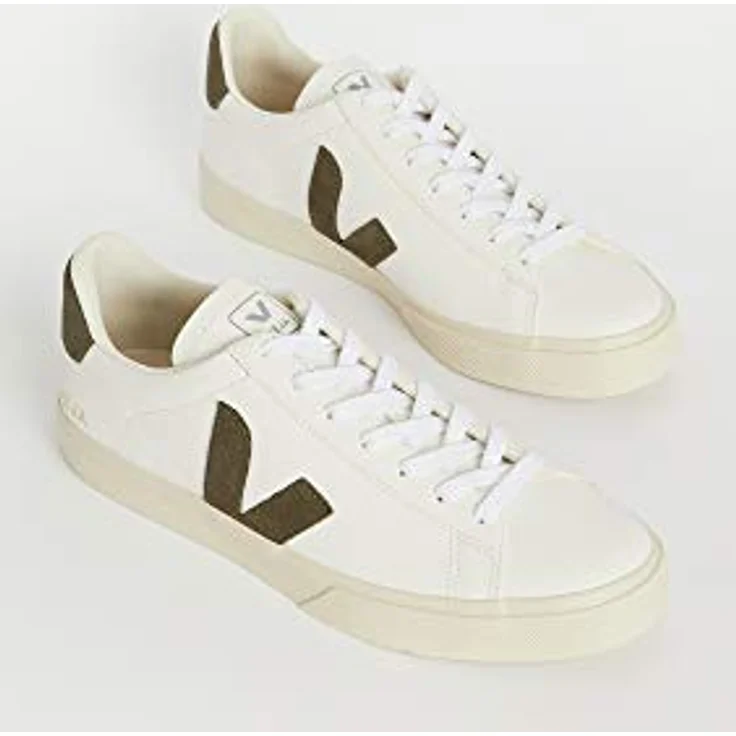 Veja Campo Herren Schnürung, Chromefree Leder Turnschuhe aus glattem Rindsleder, Weiß – UK 10 / EU 44 / US 11 – Bild 2