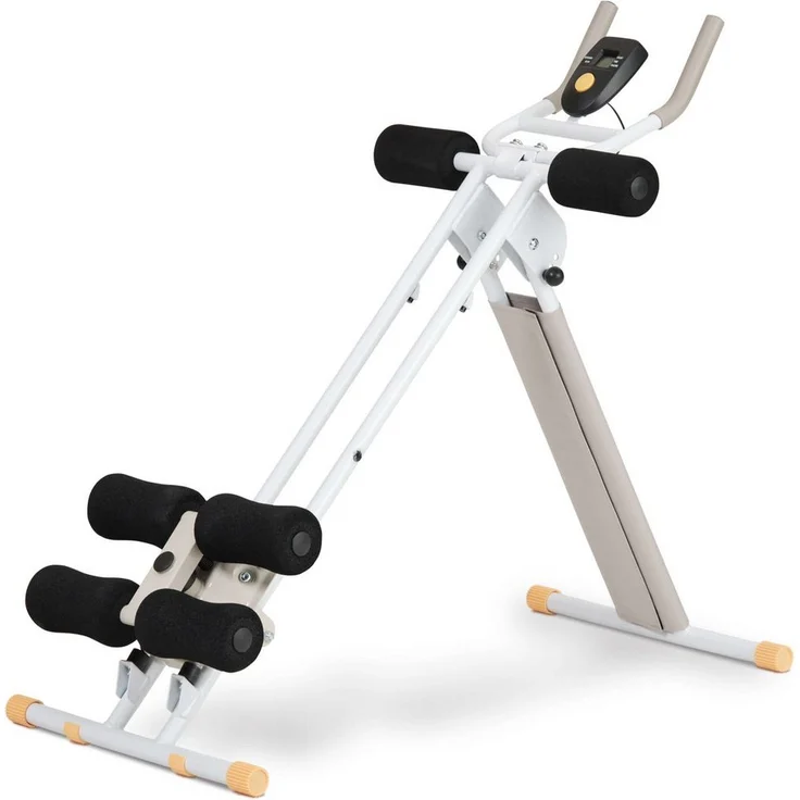 SportPlus Bauchtrainer SP-ALB-011-W-X, Bauchtrainer, Rückentrainer, klappbar & platzsparend, weiß