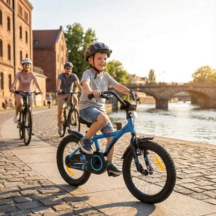 PROMETHEUS BICYCLES Kinderfahrrad HAWK 16 Zoll, Singlespeed, Rücktrittbremse, Stützräder, für Jungen und Mädchen ab 5 Jahre – Bild 5