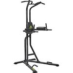 adidas Leistung Kraftturm, Klimmzugstange mit Dip Station & Push-Up Bars, starker Stahlkonstruktion, gepolstertes Rücken- und Armlehnen-System