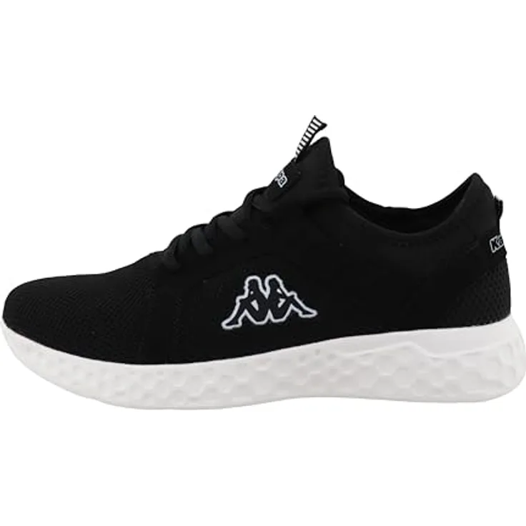 Kappa Damen Laufschuhe Schwarz, Trainingsschuhe mit Mesh-Obermaterial und Schnürverschluss, Größe EUR 40