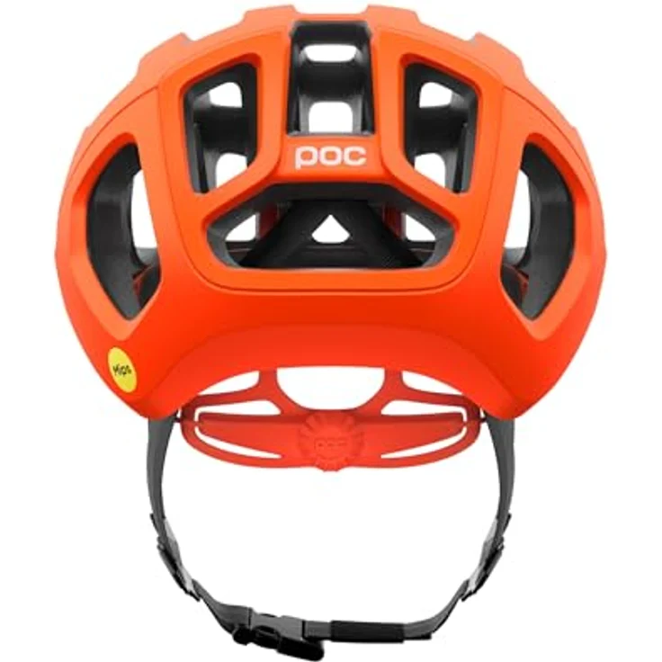 POC Ventral Air MIPS Fahrradhelm, Fluorescent Orange Matt, Leichtbau, hervorragende Belüftung, Größe S (50-56cm) – Bild 4