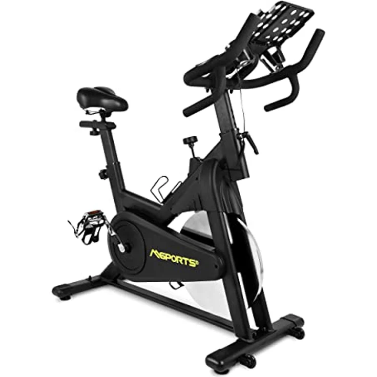 MSPORTS Indoor Cycling Bike Elite Black Series | Speed Bike 20KG Schwungrad | Ergometer - Hometrainer Fahrrad mit Bluetooth APP & leisem Riemenantrieb | Fitness Heimtrainer – Bild 1