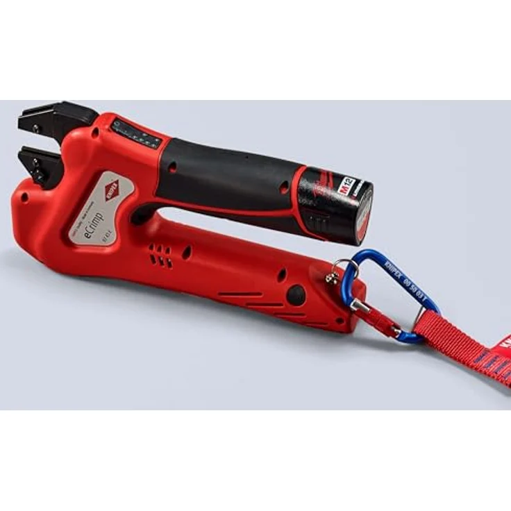 Knipex 00 50 12 T BK Fangleine mit fixiertem Materialkarabiner, 90 cm lang, für Werkzeugsicherung bis 6 kg, schwarz – Bild 6