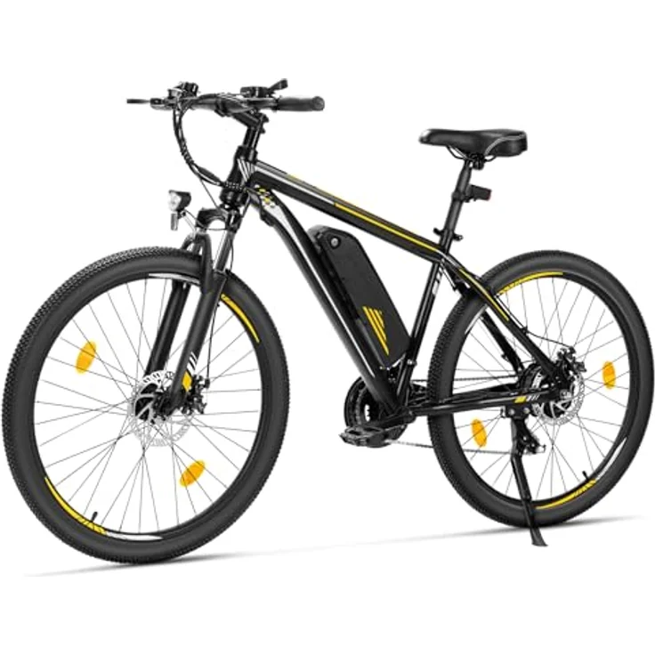 Touroll Foride Vedal 1 E-Bike, 26 Zoll, 250W, 468Wh, Shimano 21-Gang, 65 km Reichweite, IPX4, Schwarz – Bild 1