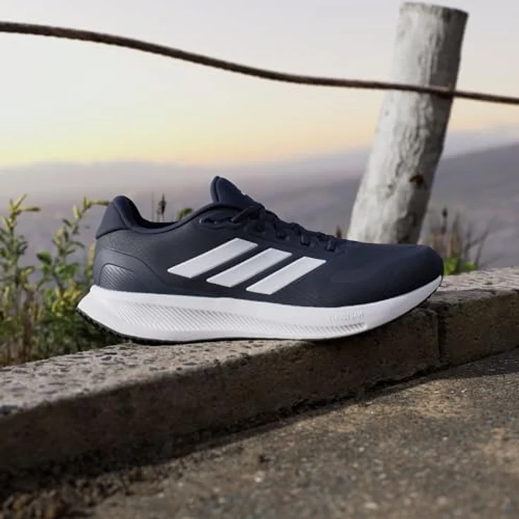Lotto Runfalcon Laufschuhe, Herren, Atmungsaktives Obermaterial, Leichte EVA-Zwischensohle, Rutschfeste Gummisohle, Verstärkter Fersenbereich, legink/ftwwht/cblack, Größe 42 – Bild 2
