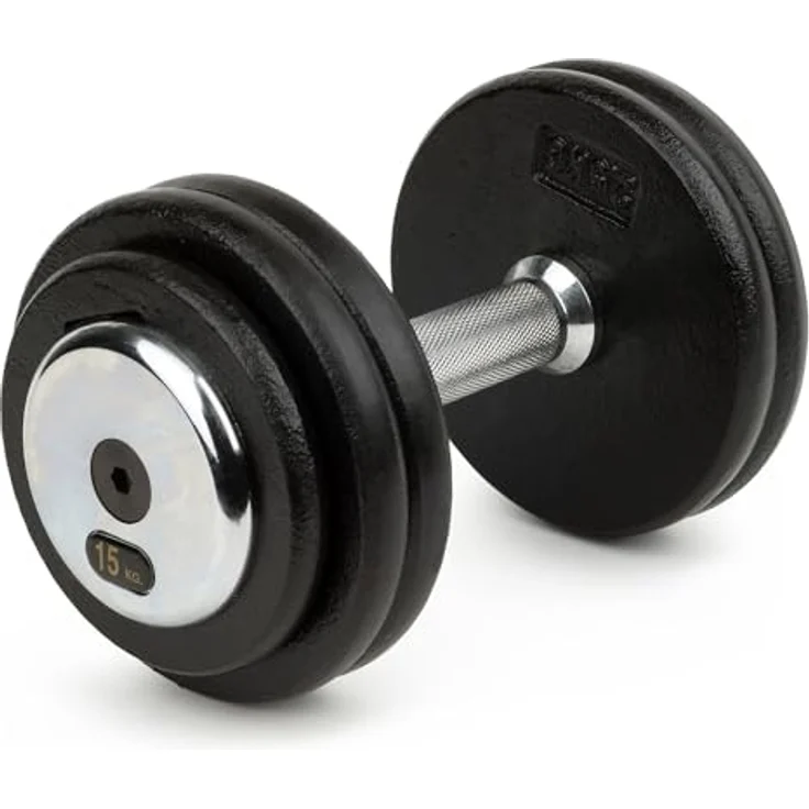 Sport-Thieme Kompakthantel aus Gusseisen, 15 Gewichtsklassen von 2,5 kg bis 40 kg, Studioqualität, Grifflänge 12,5 cm, Ø Hantelstange 30 mm – Bild 2