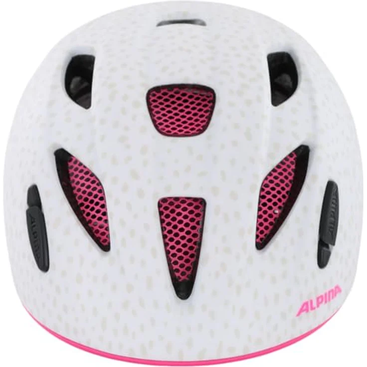 ALPINA Ximo L.E. Kinderfahrradhelm, matt mit weißen und pinken Punkten, 49-54 cm, leicht und sicher mit optimaler Anpassung – Bild 4