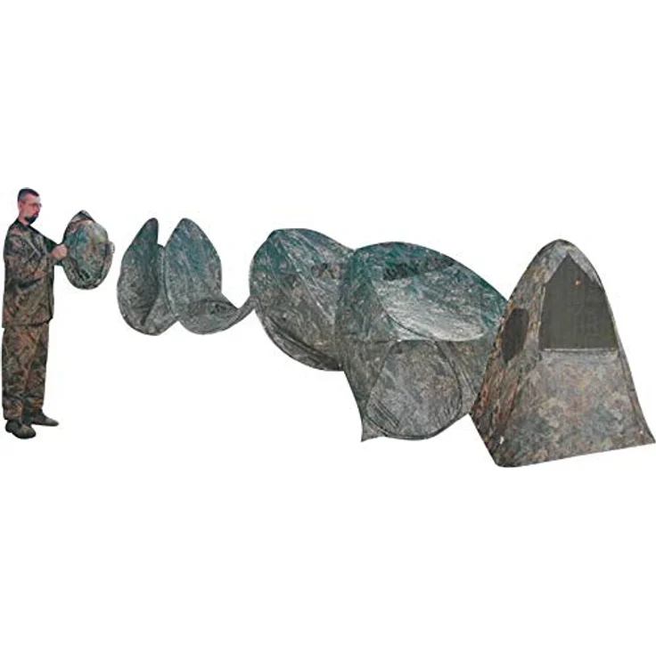 Berger & Schröter Wurfzelt, Tarnfarbe, selbstaufbauend, 4.50 kg, ideal für Tierbeobachtungen und Jagd – Bild 2
