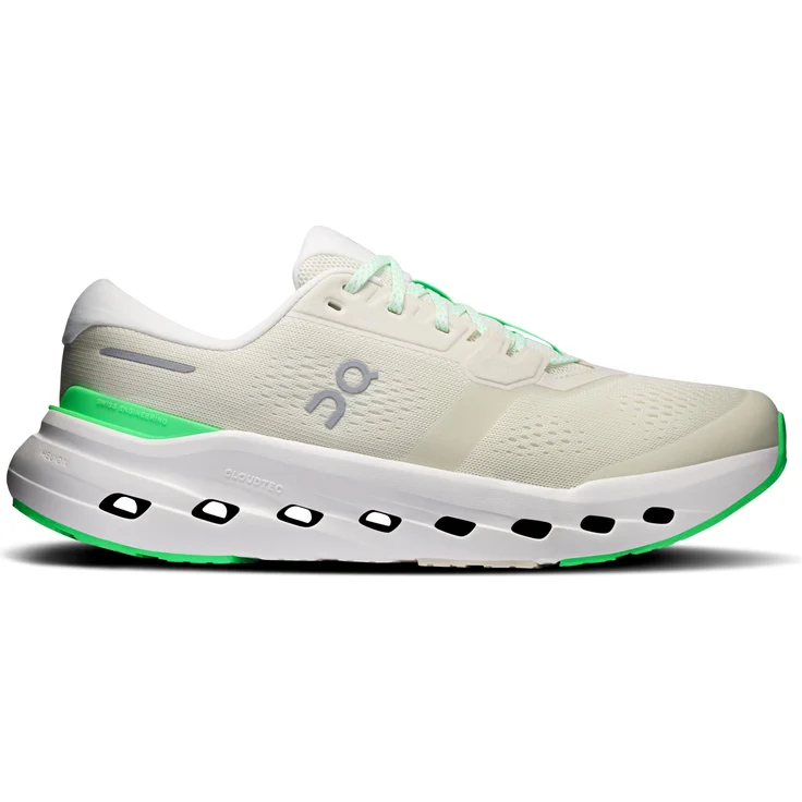 ON Cloudrunner 3 Ghost/Verdite, Stabile Laufschuhe für Überpronierer aus atmungsaktivem Mesh, Größe 9.5