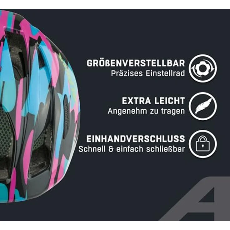 Alpina Pico Flash, Fahrradhelm für Kinder und Jugendliche mit bruchfester Inmold-Bauweise, Fliegennetz und integrierter Beleuchtung – Bild 3
