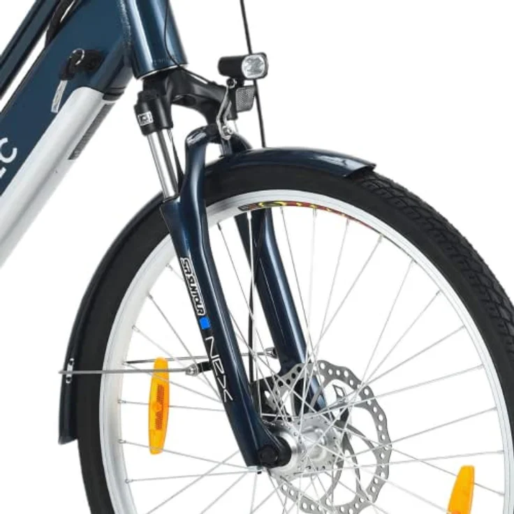 smartEC Trek-26D E-Bike Trekking 250W Hinterradmotor Li-Ion-Akku 36V/13Ah Damen 26 Zoll City Elektrofahrrad, Reichweite 90km, blau – Bild 4