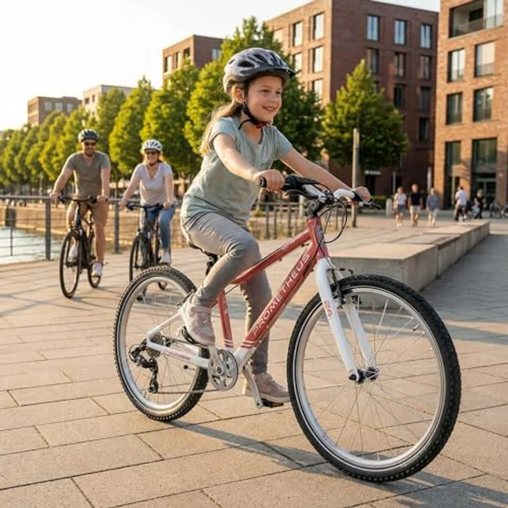 PROMETHEUS BICYCLES PRO 24 Zoll Kinderfahrrad, 8-Gang SRAM Schaltung, ultraleichter AA-6061 Alurahmen, V-Brakes, SCHWALBE Reifen, Lila – Bild 5
