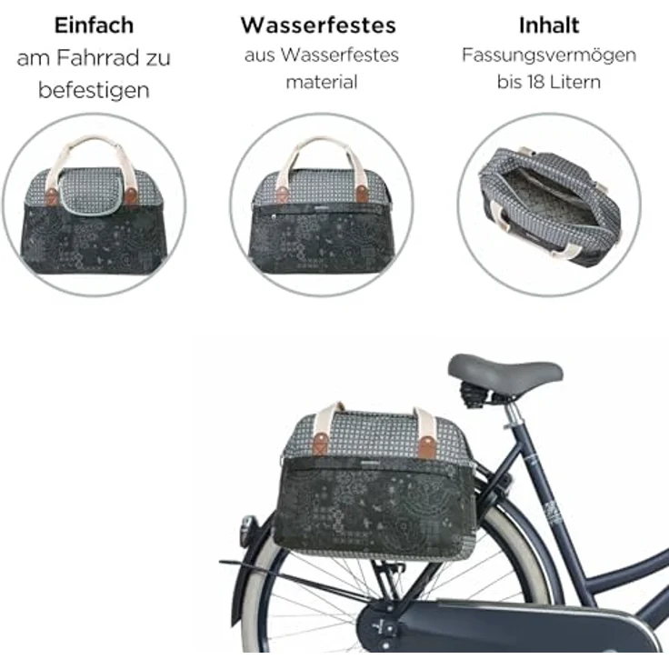 Basil Unisex – Erwachsene Bohème Schultertasche, Schwarz, 18 Liter – Bild 3