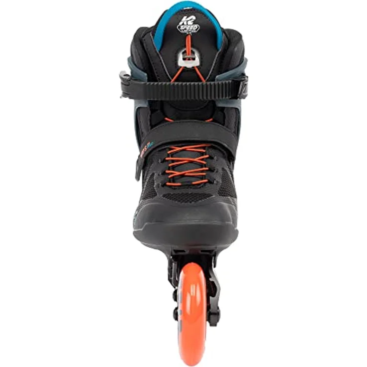 K2 Skates VO2 S 90 Inline Skates Herren mit 90mm Rollen, Ventilation und Softboot, schwarz-blau-orange, Größe EU: 43.5 – Bild 3