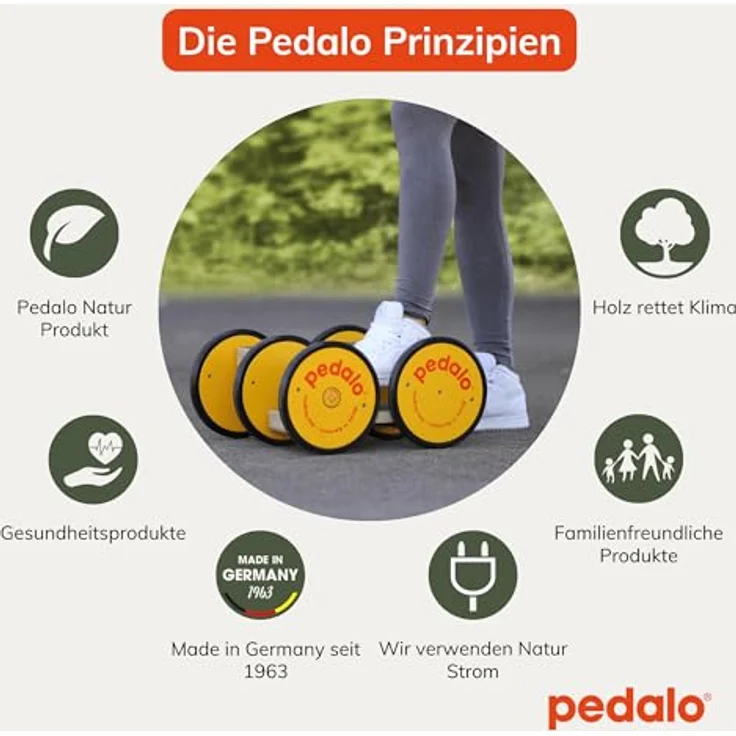 Pedalo pedalo®-Classic, Balance Trainer aus Holz mit Ganzkörpertraining, schwarz, geeignet für Kinder und Erwachsene bis 200 kg Belastbarkeit – Bild 7