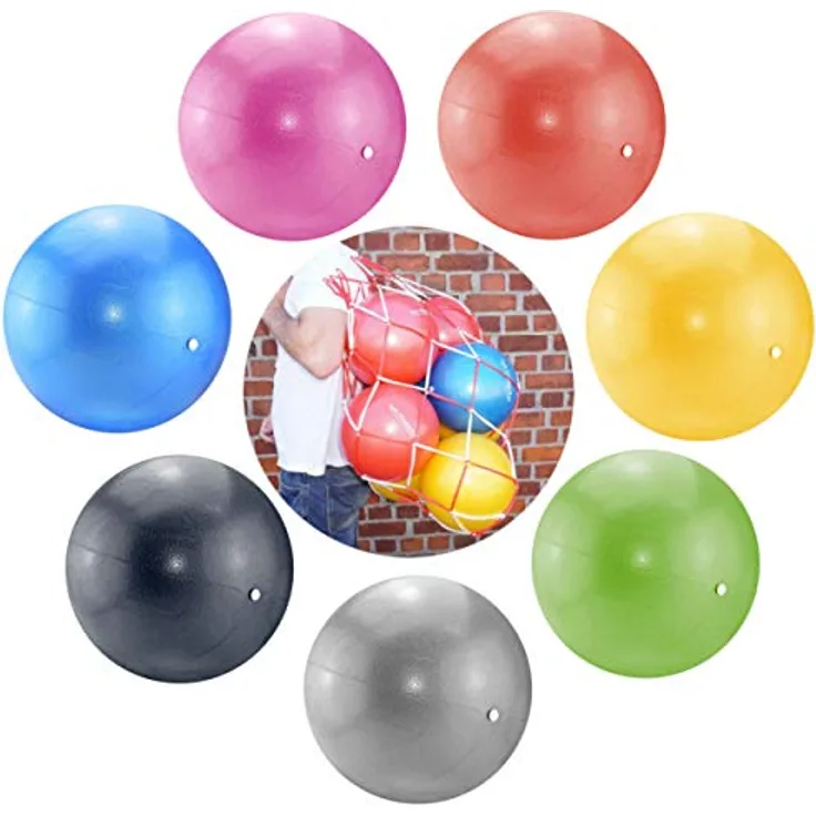 ATC Handels GmbH Soft Pilates & Yoga Ball Set 7 Bälle + 1 Ballnetz für 9 Bälle