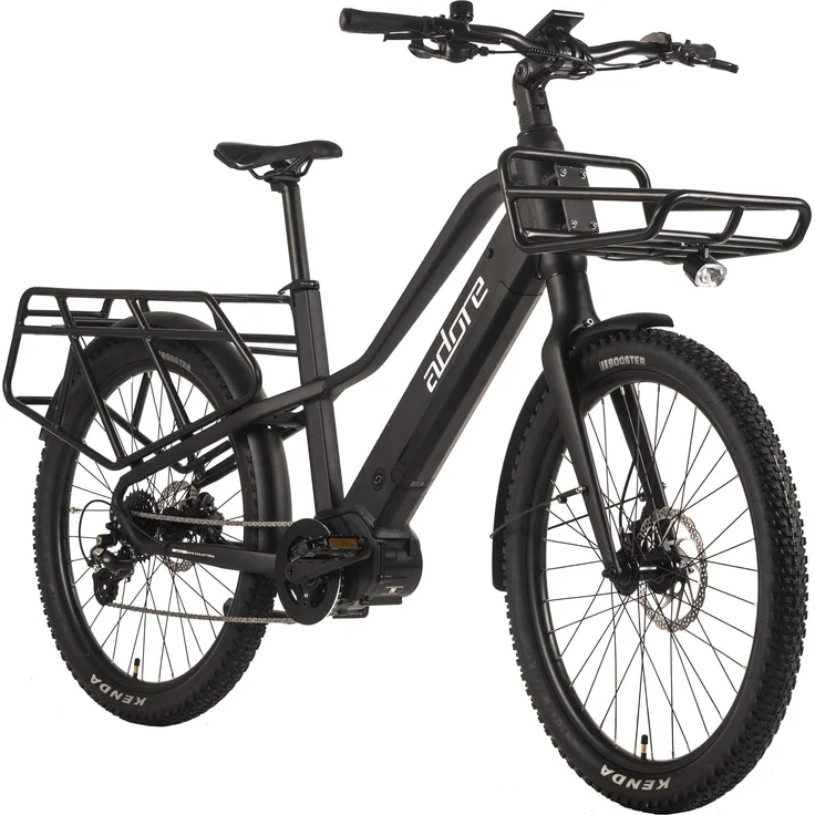 Adore ADORE E-Citybike CX-501, E-Bike mit VINKA Mittelmotor 85 Nm, hydraulischen Scheibenbremsen und 120 km Reichweite, schwarz