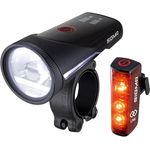 Sigma AURA 100 & BLAZE LINK, Fahrradlichtset mit 100 Lux und Bluetooth-Verbindung, Schraub-Halterung