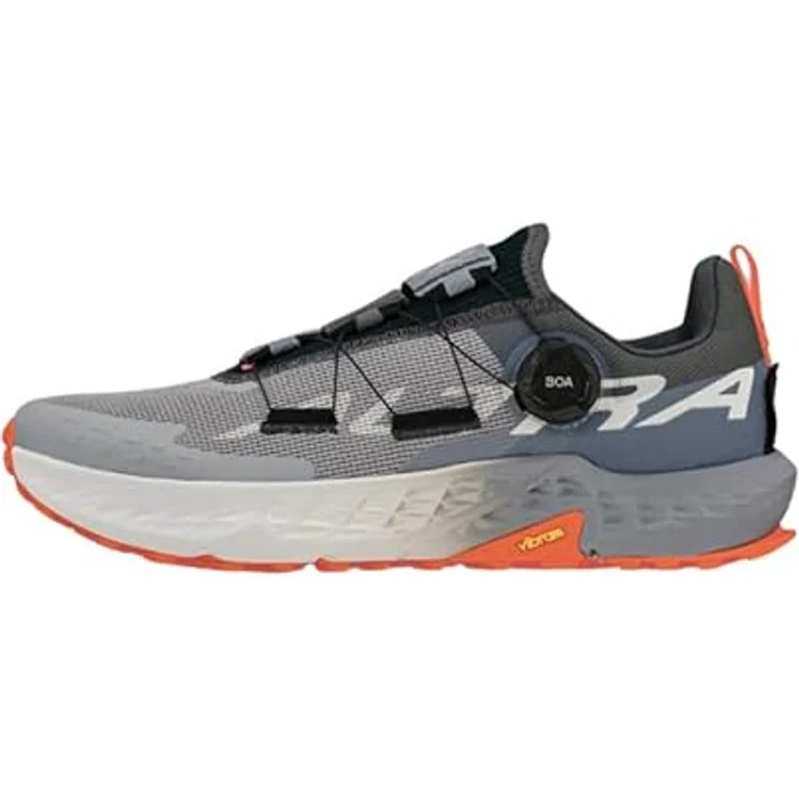 ALTRA Damen TIMP 5 BOA Trailrunning-Schuh, Grau/Pink, ausgewogene Dämpfung, stabilisierende Wrap-around-Passform, 40.5 EU – Bild 1