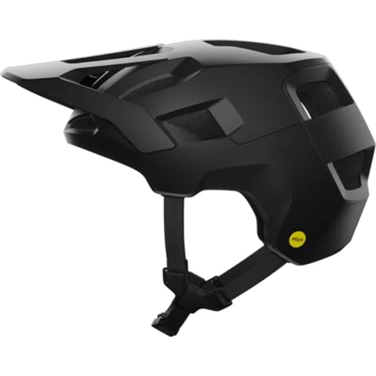 POC Kortal Race MIPS, Ultraleichter Enduro/Trail MTB-Helm mit MIPS, RECCO & NFC Medical ID, ununterbrochene Belüftung, 360° verstellbare Passform für E-Bike & Trail, Schwarz – Bild 1