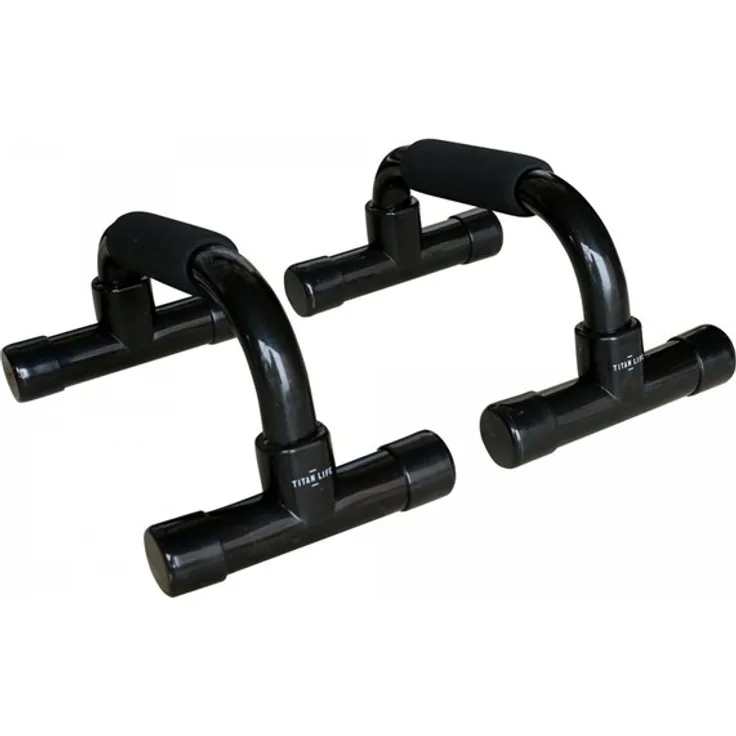 TITAN LIFE Push Up Bars, ergonomische Armstützen mit rutschfester Schaumstoffbeschichtung, Set
