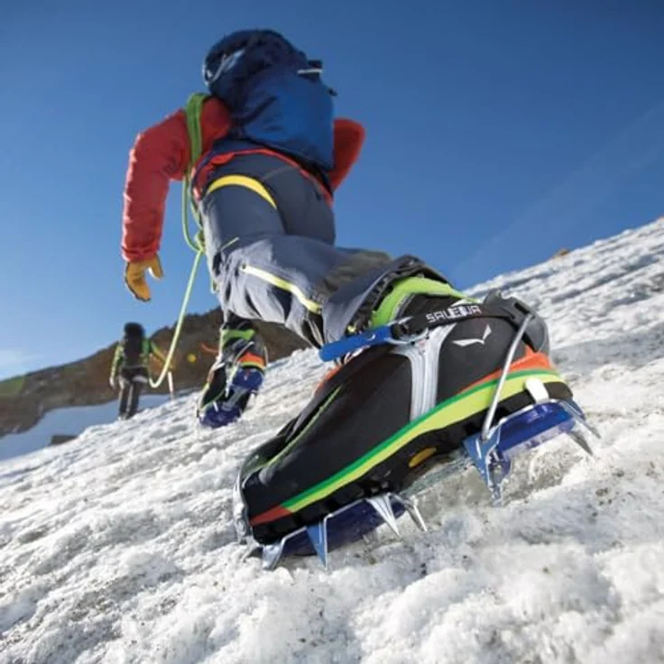 Salewa Alpinist Walk Steigeisen, 12-zackiges Universal Stahlsteigeisen mit Anstistollplatte, Größen für Bergschuhe 35-48 und Skischuhe 253-338mm – Bild 2