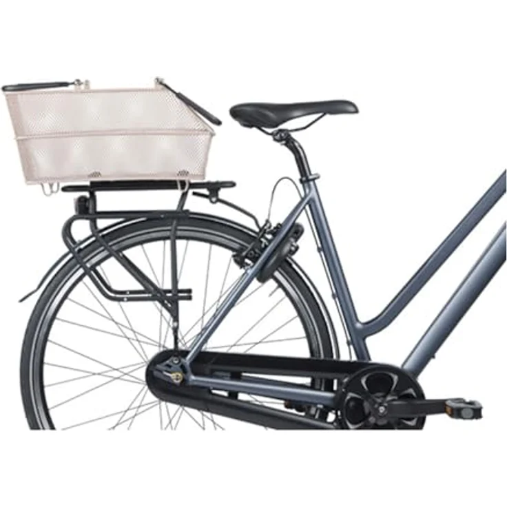 Basil Fahrradkorb Cento MIK 2.0, Hinterradkorb in mattem Schwarz, abnehmbar mit MIK-System, stabiler Rahmen – Bild 5