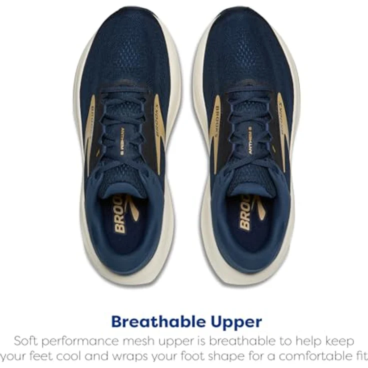 Brooks Anthem 8, Laufschuhe für Herren mit weicher Dämpfung, atmungsaktiver Passform, Farbe Blau/Spellbound/Starfish, Größe 12 – Bild 4