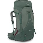 Osprey Aura AG LT 50 Koseret/Darjeeling Spring Green WXS/S, Wanderrucksack mit Regenhülle und U-förmigem Reißverschlusszugang