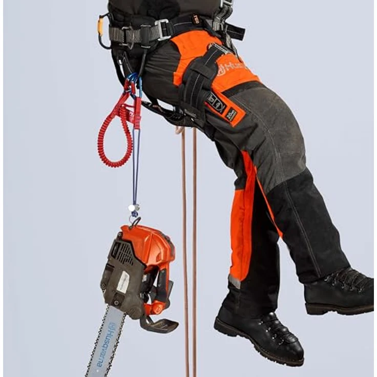 Knipex 00 50 12 T BK Fangleine mit fixiertem Materialkarabiner, 90 cm lang, für Werkzeugsicherung bis 6 kg, schwarz – Bild 3