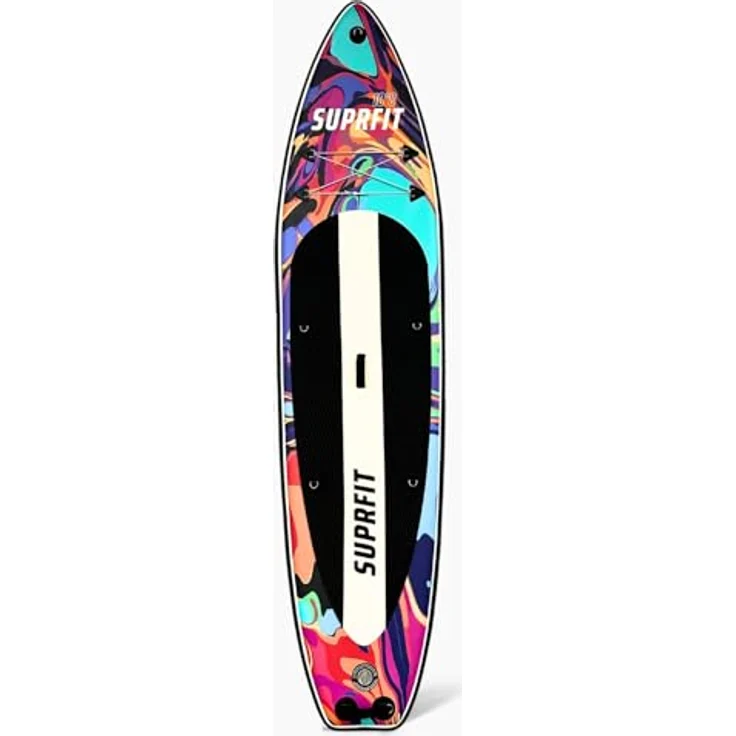 SF SUPRFIT Inflatable SUP-Board Water Marble, 330 cm Touring Set mit Pumpe, Paddel, Finnen, Rucksack, Leash & Reparaturkit, rutschfestem EVA-Pad – Bild 3