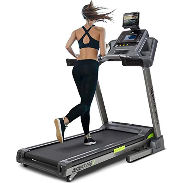 Capital Sports Infinity Pro 4.0 Laufband, 7 PS Treadmill mit 50 x 140 cm Lauffläche, bis 21 km/h, 15% Steigung, Ventilator, Faltbar, grau – Bild 1