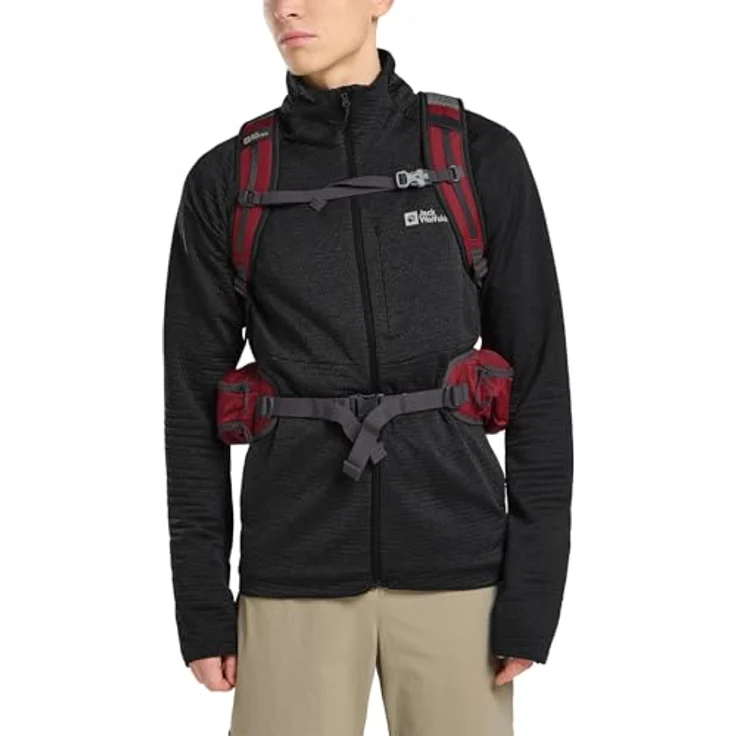 Jack Wolfskin Cyrox Shape 20, Wanderrucksack 49 cm, 100% Polyamid, tiefes Rubinrot – Bild 4