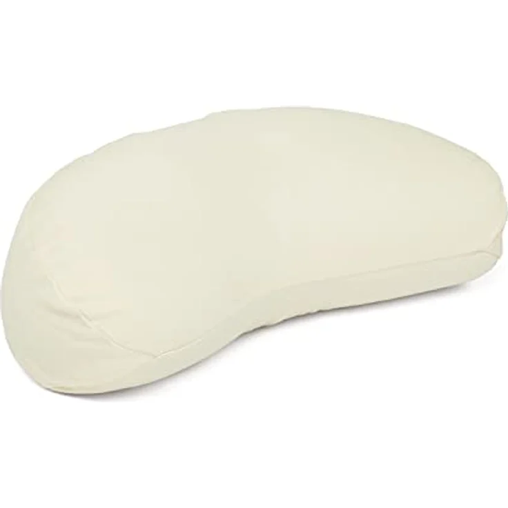 Bodhi | Meditationskissen halbmond - 100% Bio-Baumwolle | Yogi MOND ECO | Yogakissen halbmondförmig mit Buchweizenfüllung | Halbmondkissen für Yoga & Meditation – Natur – Bild 1