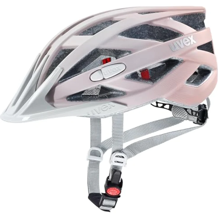 Uvex I-VO CC Helm, Fahrradhelm mit optimaler Belüftung und individuellem Anpassungssystem, grau-pink matt, Größe 56-60 cm – Bild 1