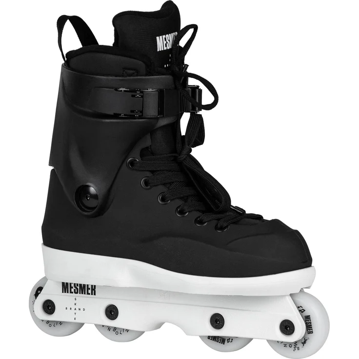 MESMER Mesmer Throne John Bolino V2 Inline Skates, mit einteiliger Kernplatte und MYFIT Slayer-Liner, Steife Stiefeletten, Schwarz
