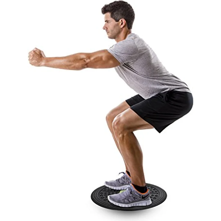 Body & Mind® Balance-Board Deluxe Wackelbrett für Physio-Therapie-Kreisel-Training; Trainiert Gleichgewicht & Koordination mit kostenlosem E-BOOK (Studio Board Deluxe Schwarz) – Bild 5