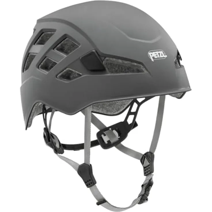 Petzl Boreo Helm S/M, Kletterhelm aus ABS mit Innenschale aus EPP und EPS, grau