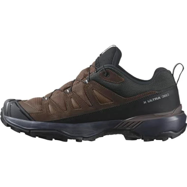 Salomon X ULTRA 360 LEATHER GORE-TEX, wasserdichter Wanderschuh für Herren mit flexiblen niedrigen Schaft und profilierter Gummi-Sohle – Bild 1