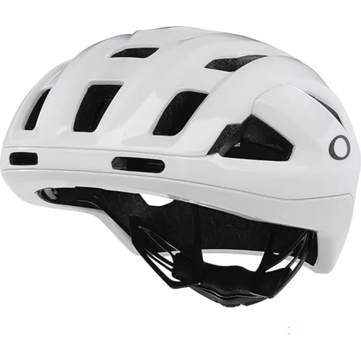 Oakley ARO3 Endurance EU Fahrradhelm, MIPS-Sicherheitssystem, antimikrobielle Ionic+ Polsterung, poliertes Weiß, Größe M
