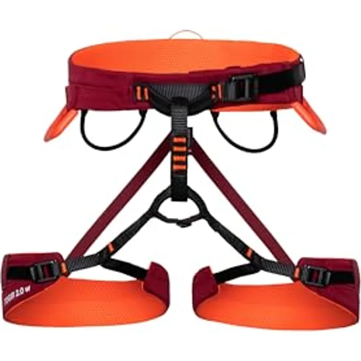 Mammut Damen Togir 2.0 3 Slide Klettergurt, Splitt Webbing Technology, verstellbare Beinschlaufen, Blood red, Größe M