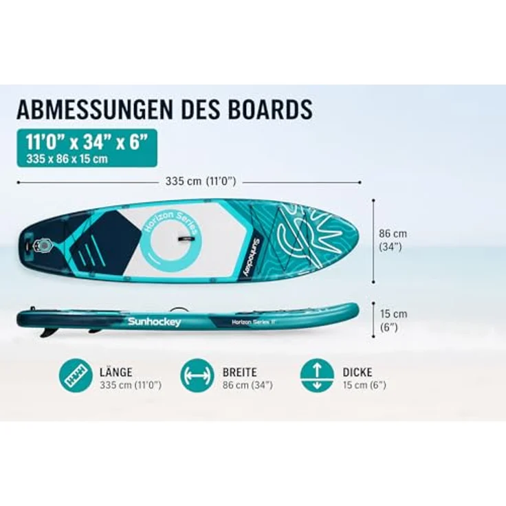 COIL COIL SUP-Board Aufblasbares SUP Board Set, 335 cm, inkl. Paddel, Pumpe, wasserdichte Handytasche, Blau, stabil und leicht – Bild 9