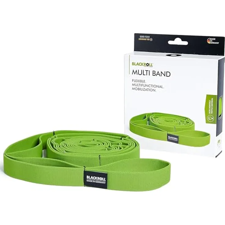 BLACKROLL® Multi Band (270 cm), Gymnastikband mit 2,6 kg Widerstandskraft aus hautfreundlichen Textilien, waschbar, Made in Germany, Grün