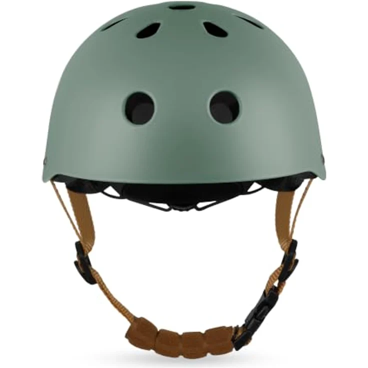 LIONELO Schutzhelm LO-HELMET für Kinder, verstellbar 50-56 cm, Kinnschutz, Green Sage – Bild 2