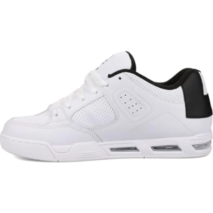 DC Shoes Dc Command, Lederschuhe für Herren mit gepolstertem Schaft, Unilite Zwischensohle und Gummiaußensohle, Weiß/Schwarz, Größe 7 UK - 40.5 EU - 8 US – Bild 4