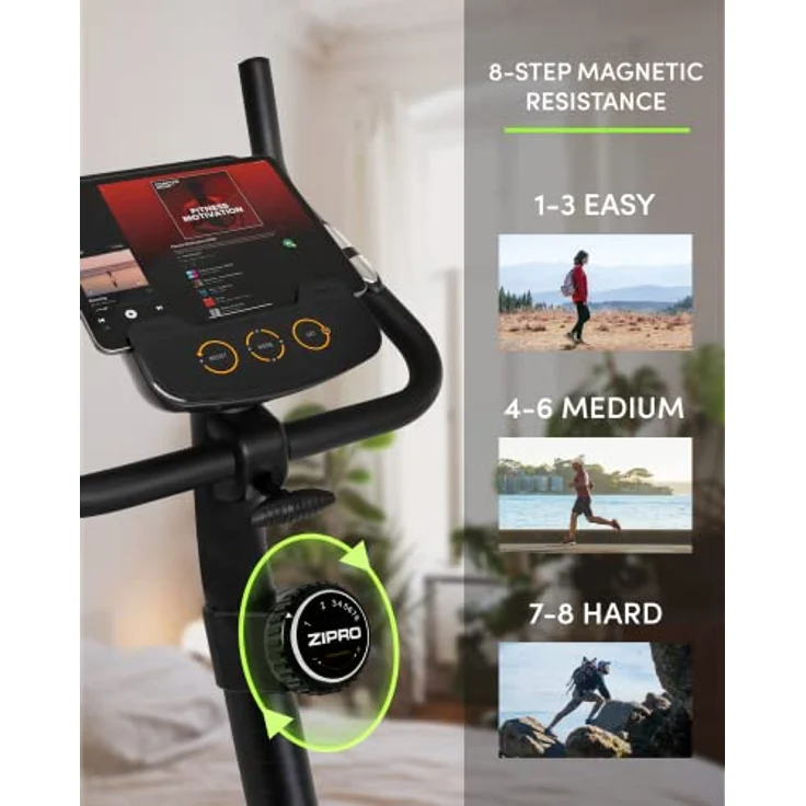 Zipro Heimtrainer Fahrrad Nitro RS, Ergometer Fitnessbikes, Magnetisches Fahrradtrainer, Ergometer Fahrrad bis 150kg, Indoor Bike, Trainingsfahrrad für zuhause, Fahrradergometer Batteriebetrieben – Bild 4