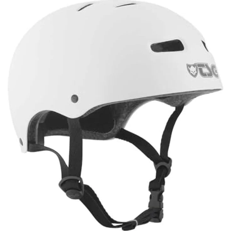 TSG Skate-/BMX-Helm, weiß gespritzt, Halbschalenhelm mit stabilem ABS-Kunststoff und „Tuned Fit System“ – Bild 1