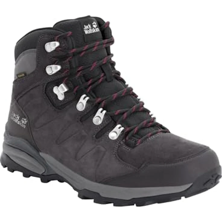 Jack Wolfskin REFUGIO TEXAPORE MID W, Damen Hikingschuh aus Veloursleder mit robustem Schutz und Fersenschutz, grau – Bild 7